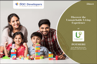 2BHK-891Sq ft apartments in Chennai Check out URBAN PARK by DAC Developer at Potheri Located just 200 meters off GST-2
